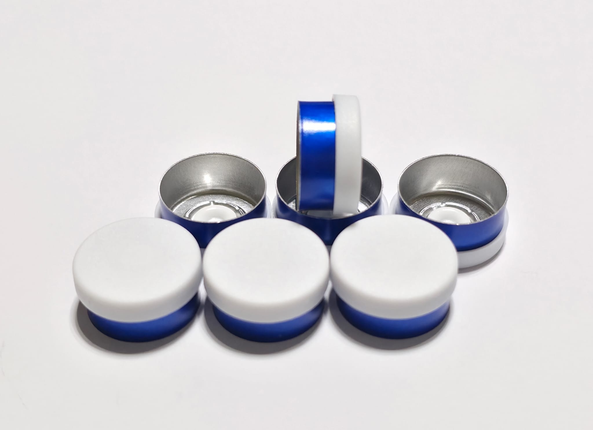 13MM Flip Top Seals Vit/Blå, 1000-Pack